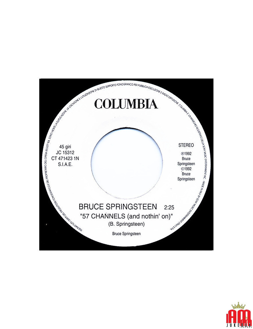 57 Channels (And Nothin' On) Il Pipppero [Bruce Springsteen,...] - Vinyle 7", 45 RPM, Jukebox
