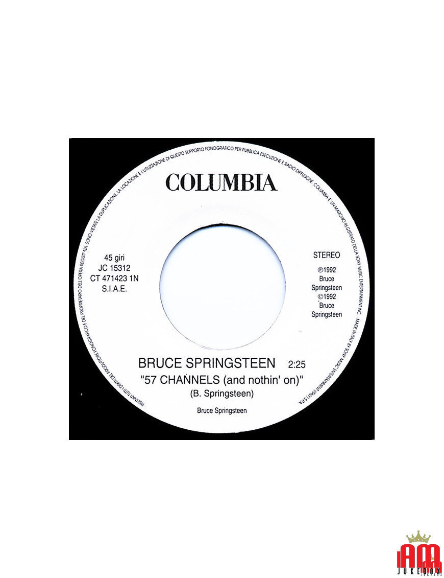 57 Channels (And Nothin' On) Il Pipppero [Bruce Springsteen,...] - Vinyle 7", 45 RPM, Jukebox [product.brand] 1 - Shop I'm Jukeb