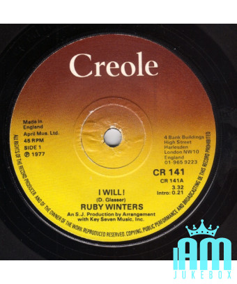 The Wills! [Ruby Winters] - Vinyl 7", 45 RPM, Single [product.brand] 1 - Shop I'm Jukebox 