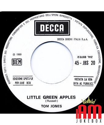 Little Green Apples Remember Boy (Nature Boy) [Tom Jones,...] - Vinyl 7", 45 RPM, Jukebox [product.brand] 1 - Shop I'm Jukebox 