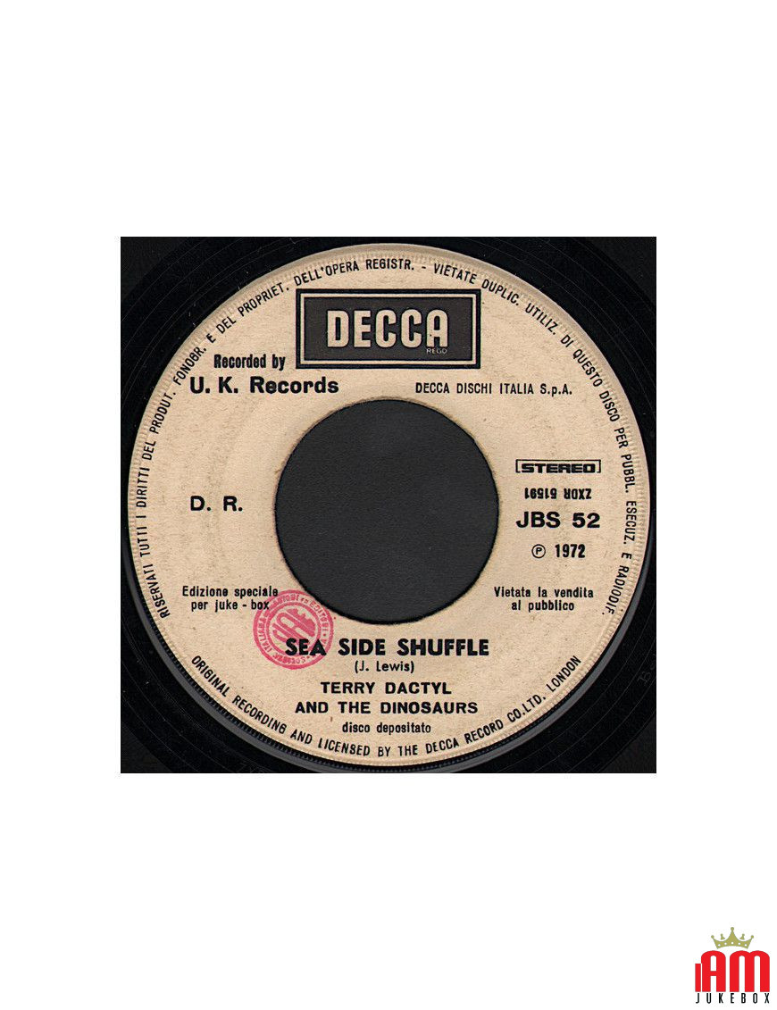 Sea Side Shuffle Sugar Me [Terry Dactyl And The Dinosaurs,...] – Vinyl 7", 45 RPM, Jukebox [product.brand] 1 - Shop I'm Jukebox 