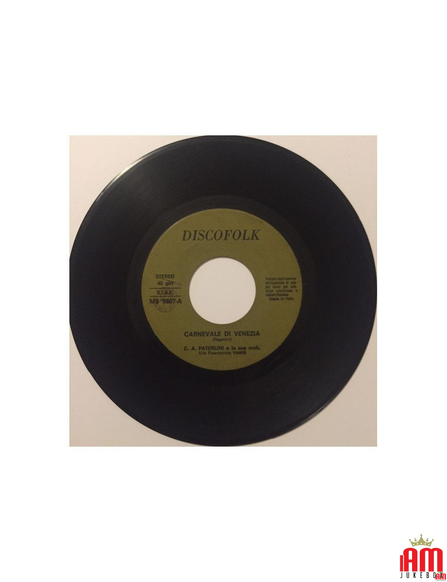 Karneval von Venedig Walzer der Kerzen [Carlo Alberto Paterlini E La Sua Orchestra] – Vinyl 7", 45 RPM, Stereo [product.brand] 1