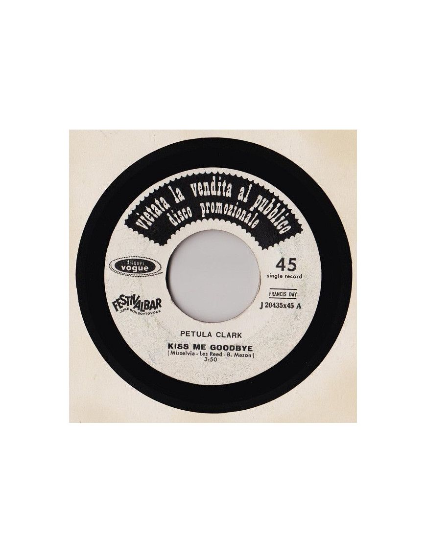 Kiss Me Goodbye La Calda Estate [Petula Clark,...] - Vinyl 7", 45 RPM, Promo [product.brand] 1 - Shop I'm Jukebox 