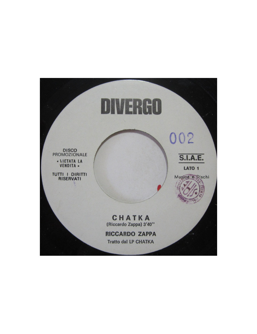 Chatka   Eleila [Riccardo Zappa] - Vinyl 7", 45 RPM, Promo