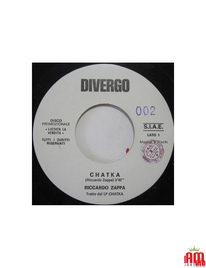 Chatka   Eleila [Riccardo Zappa] - Vinyl 7", 45 RPM, Promo