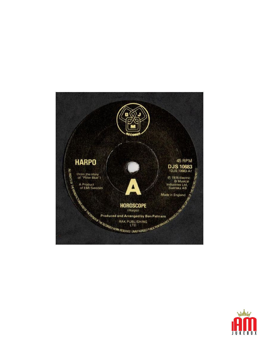 Horoscope [Harpo] - Vinyl 7", 45 RPM [product.brand] 1 - Shop I'm Jukebox 