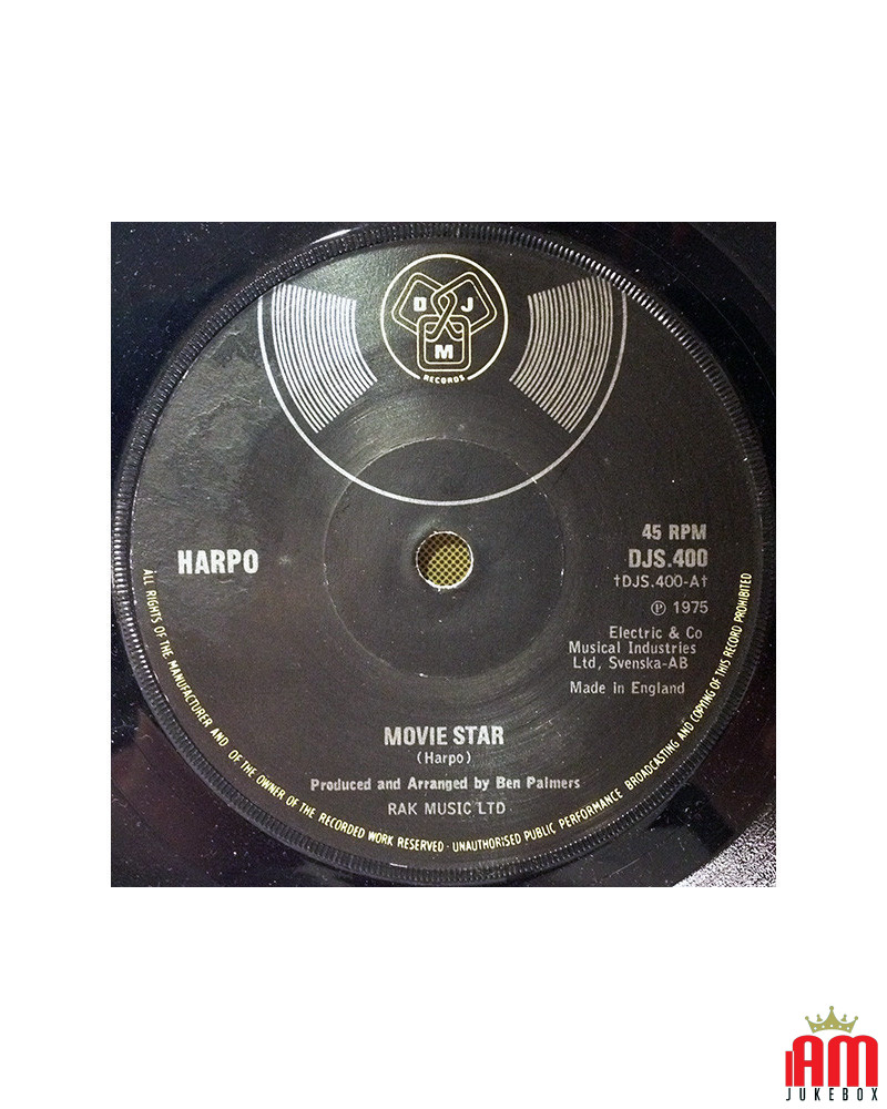 Movie Star [Harpo] - Vinyle 7", 45 tours, Single [product.brand] 1 - Shop I'm Jukebox 