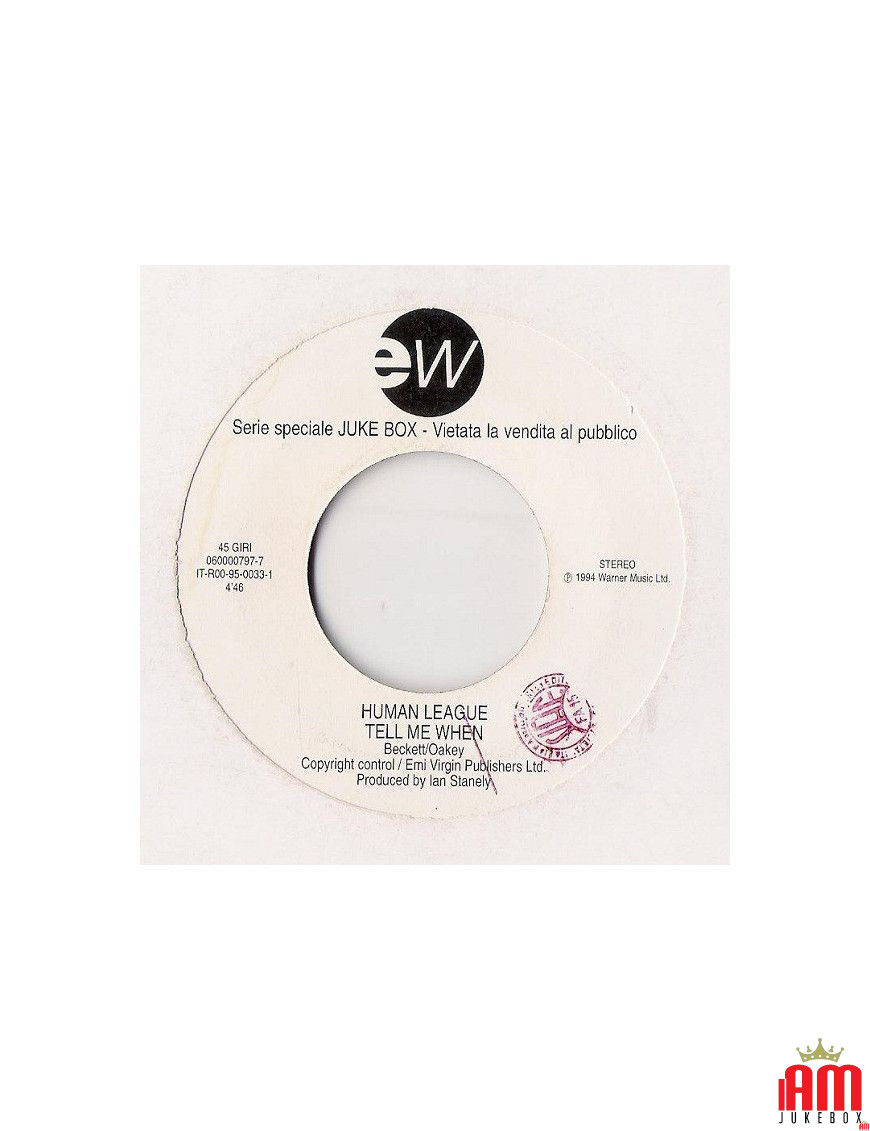 Tell Me When Solo Baci [The Human League,...] – Vinyl 7", 45 RPM, Jukebox, Stereo [product.brand] 1 - Shop I'm Jukebox 