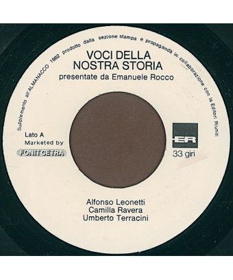 Voci Della Nostra Storia [Various] - Vinyl 7", 33 ? RPM [product.brand] 1 - Shop I'm Jukebox 