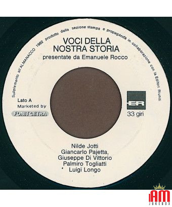 Voci Della Nostra Storia [Various] - Vinyl 7", 33 ? RPM [product.brand] 1 - Shop I'm Jukebox 