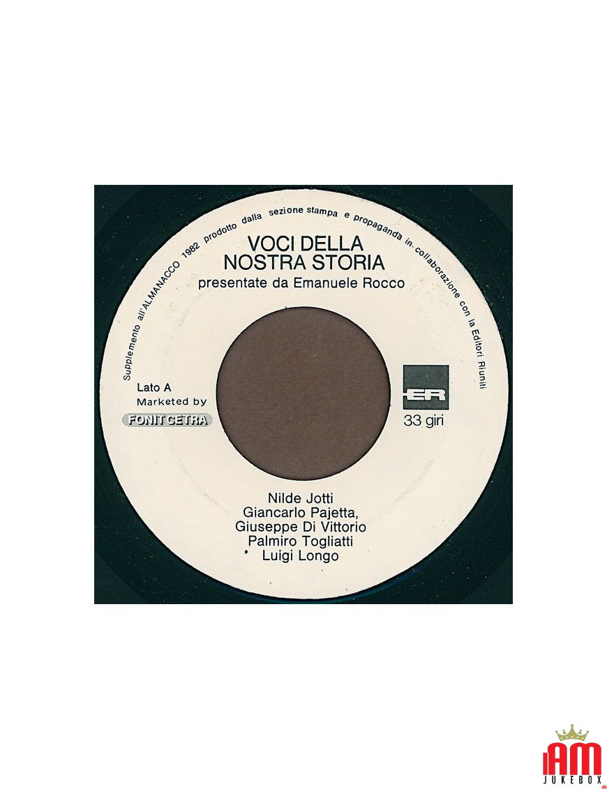 Voci Della Nostra Storia [Various] - Vinyl 7", 33 ? RPM [product.brand] 1 - Shop I'm Jukebox 