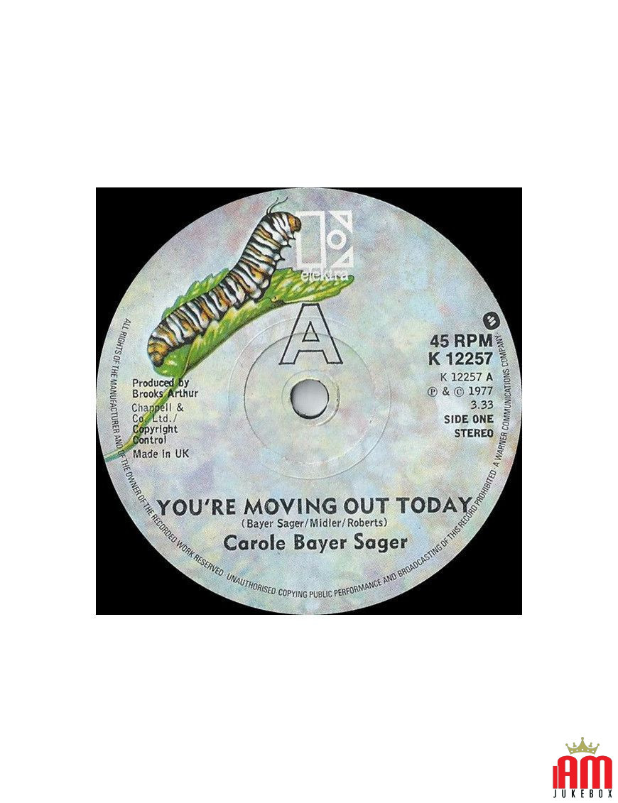 You're Moving Out Today [Carole Bayer Sager] - Vinyl 7", Single, 45 RPM