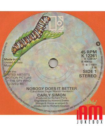 Nobody Does It Better [Carly Simon] – Vinyl 7", 45 RPM, Single, Stereo [product.brand] 1 - Shop I'm Jukebox 