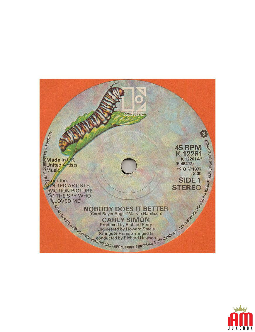 Nobody Does It Better [Carly Simon] - Vinyl 7", 45 RPM, Single, Stereo [product.brand] 1 - Shop I'm Jukebox 