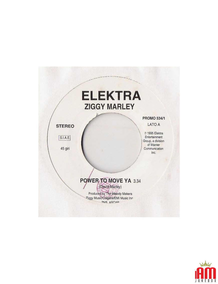 Power To Move You're The Star [Ziggy Marley And The Melody Makers,...] - Vinyle 7", 45 RPM, Promo, Stéréo [product.brand] 1 - Sh