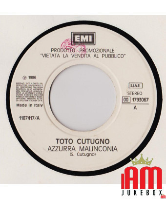 Azzurra Malinconia Futuro [Toto Cutugno,...] - Vinyl 7", 45 RPM, Promo [product.brand] 1 - Shop I'm Jukebox 