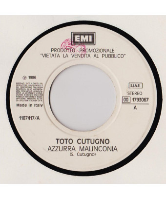 Azzurra Malinconia Futuro [Toto Cutugno,...] – Vinyl 7", 45 RPM, Promo [product.brand] 1 - Shop I'm Jukebox 
