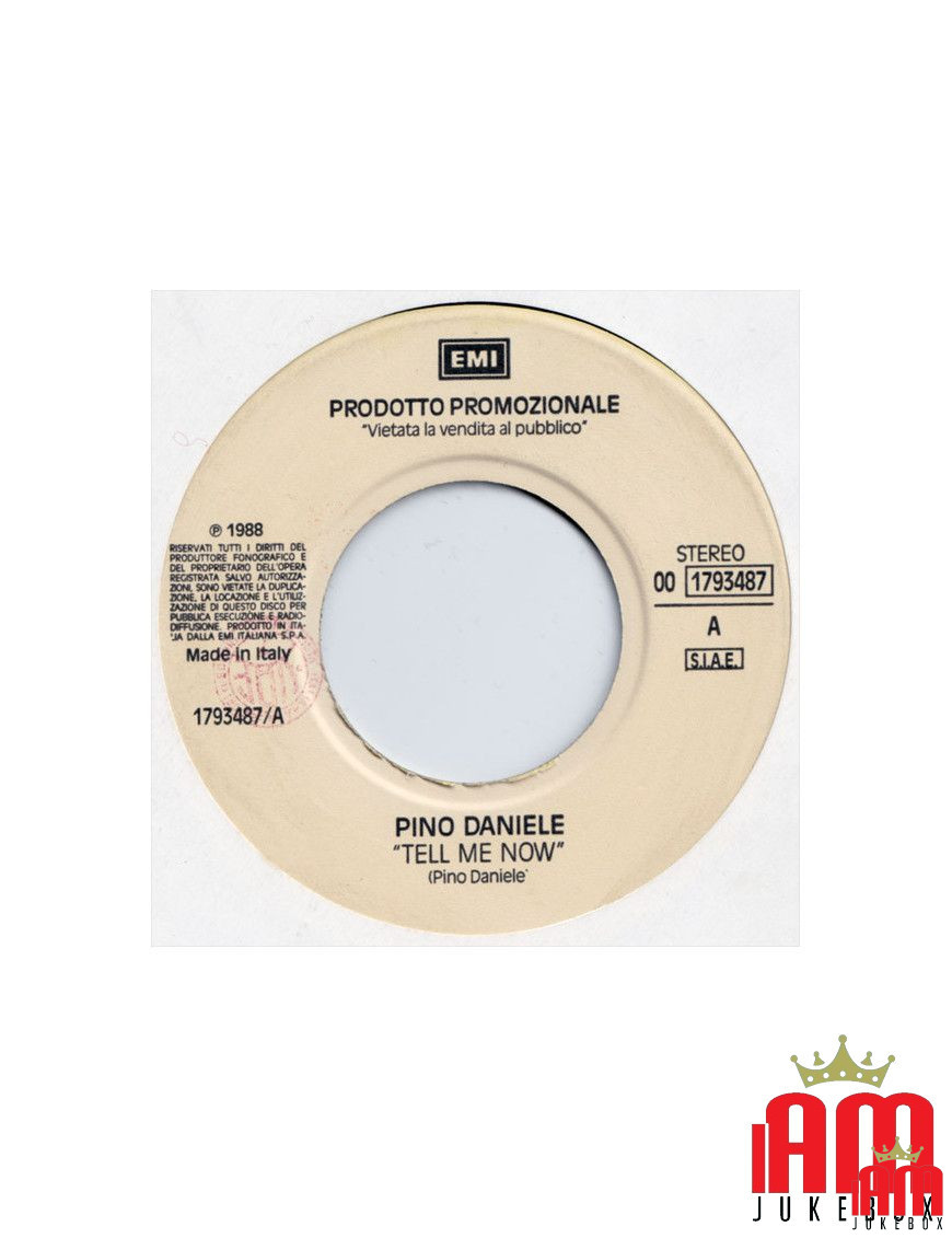 Tell Me Now Tears Run Rings [Pino Daniele,...] – Vinyl 7", 45 RPM, Promo [product.brand] 1 - Shop I'm Jukebox 