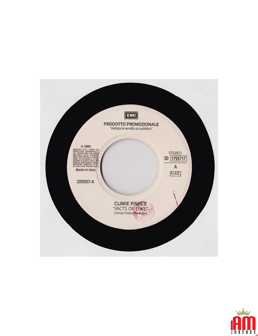 Facts Of Love Givin Up [Climie Fisher,...] - Vinyle 7", 45 RPM, Promo [product.brand] 1 - Shop I'm Jukebox 