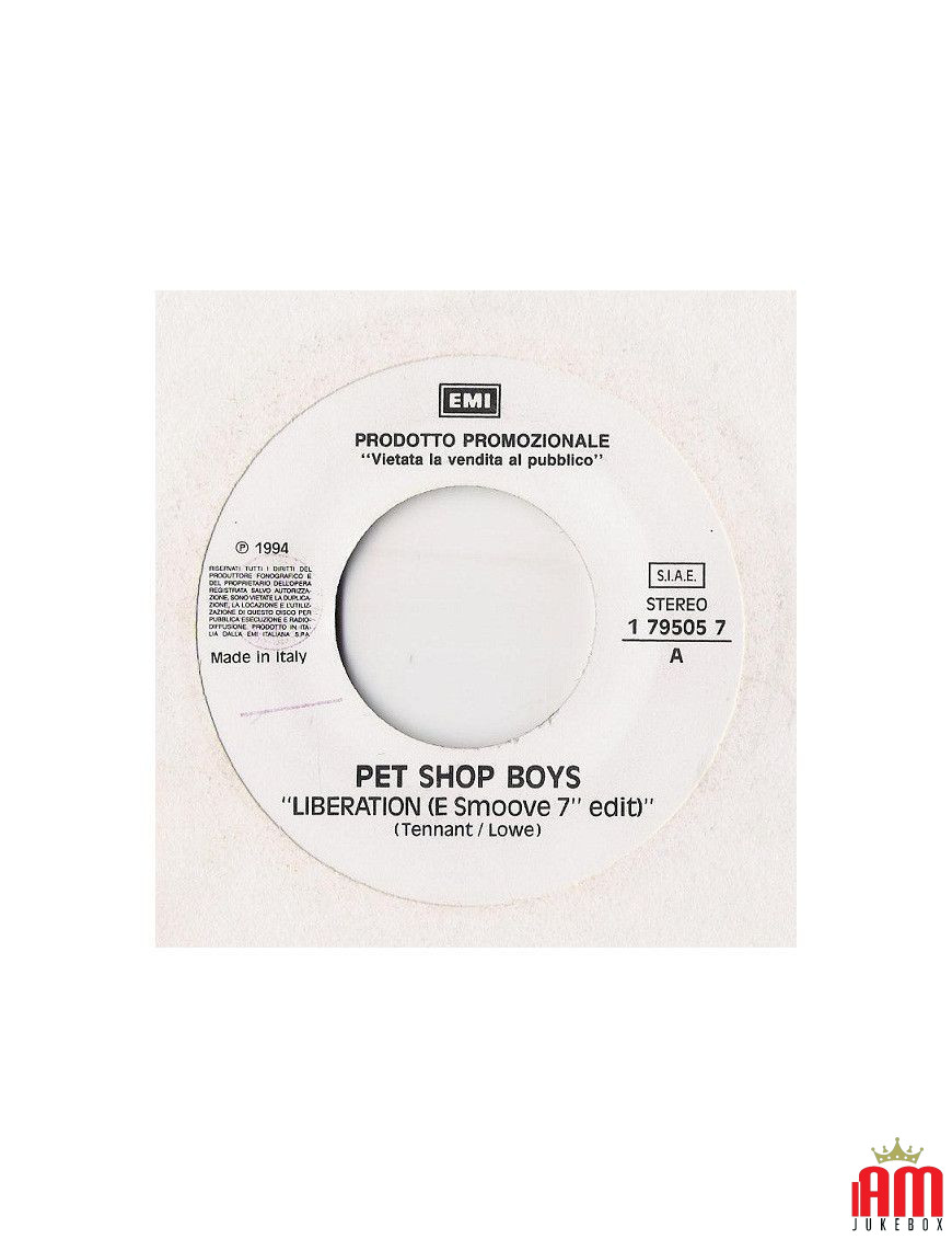 Liberation (E Smoove 7" Edit) If You Go (Radio Edit) [Pet Shop Boys,...] - Vinyl 7", 45 RPM, Promo, Stereo [product.brand] 1 - S