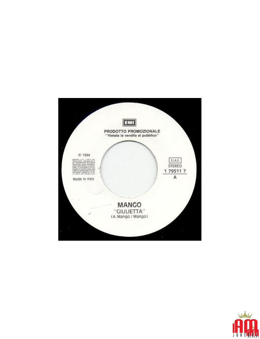 Juliet Crash! Boom! Bang! [Mango (2),...] - Vinyl 7", Promo, Stereo [product.brand] 1 - Shop I'm Jukebox 