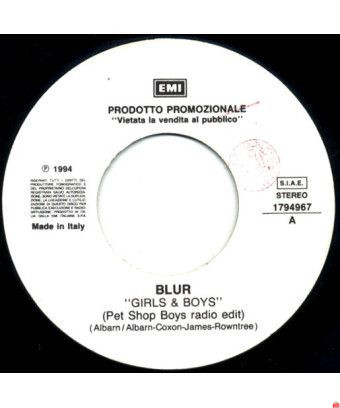 Girls & Boys (Pet Shop Boys Radio Edit) Roll 'Em Up (Radio Version) [Blur,...] - Vinyle 7", 45 RPM, Promo [product.brand] 1 - Sh