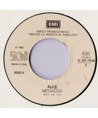 Message I Would Like to Reign [Alice (4),...] - Vinyl 7", 45 RPM, Promo [product.brand] 1 - Shop I'm Jukebox 