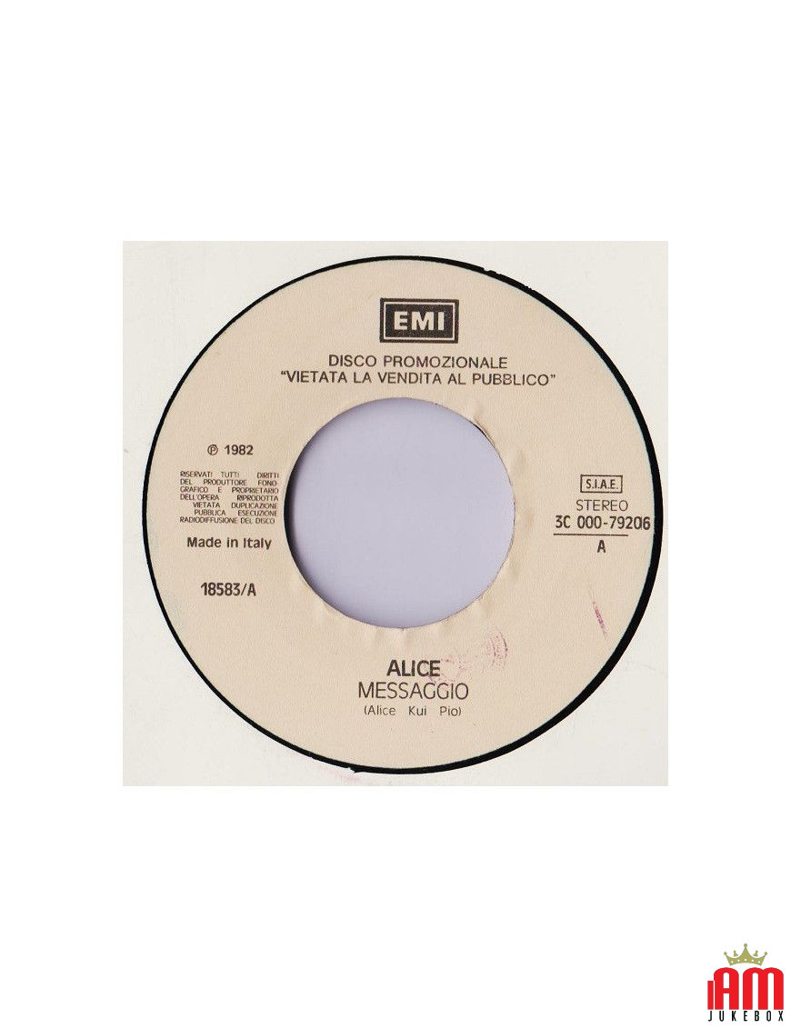 Message Je voudrais régner [Alice (4),...] - Vinyl 7", 45 RPM, Promo [product.brand] 1 - Shop I'm Jukebox 