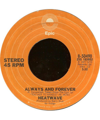 Always And Forever   Super Soul Sister [Heatwave] - Vinyl 7", 45 RPM, Single, Styrene, Stereo