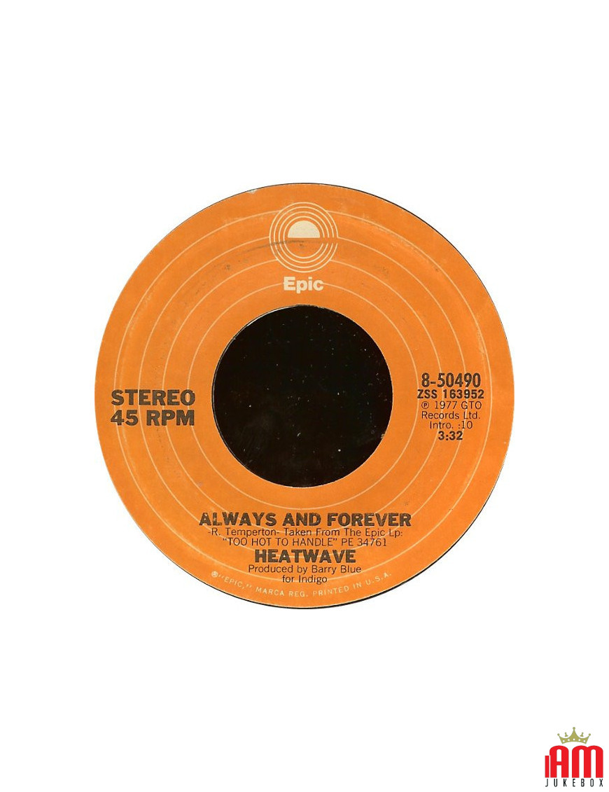 Always And Forever Super Soul Sister [Heatwave] - Vinyl 7", 45 tr/min, Single, Styrène, Stéréo