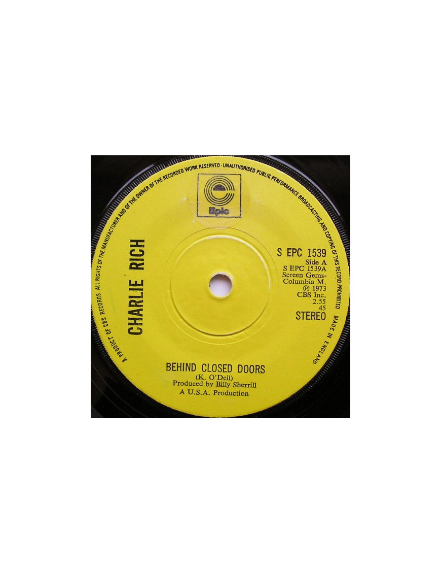 Behind Closed Doors [Charlie Rich] - Vinyl 7", Single, 45 RPM [product.brand] 1 - Shop I'm Jukebox 