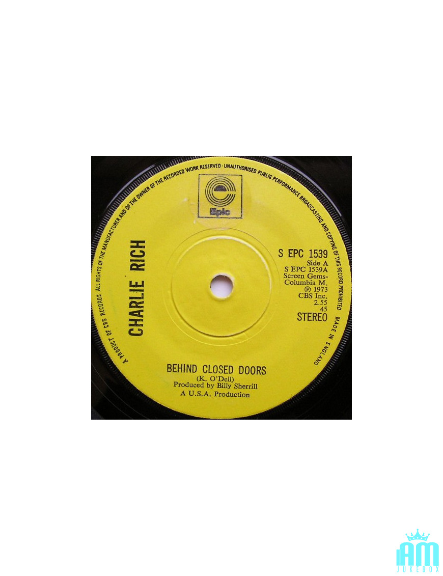 Derrière des portes fermées [Charlie Rich] - Vinyl 7", Single, 45 RPM [product.brand] 1 - Shop I'm Jukebox 