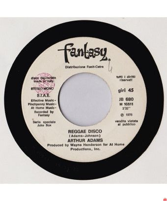 Reggae Disco All'Suddenly L'Incoscienza [Arthur Adams,...] - Vinyl 7", 45 RPM, Jukebox [product.brand] 1 - Shop I'm Jukebox 