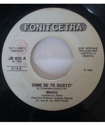 Dime Se Te Gustò Donna [Bravo (8),...] - Vinyl 7", 45 RPM, Jukebox [product.brand] 1 - Shop I'm Jukebox 