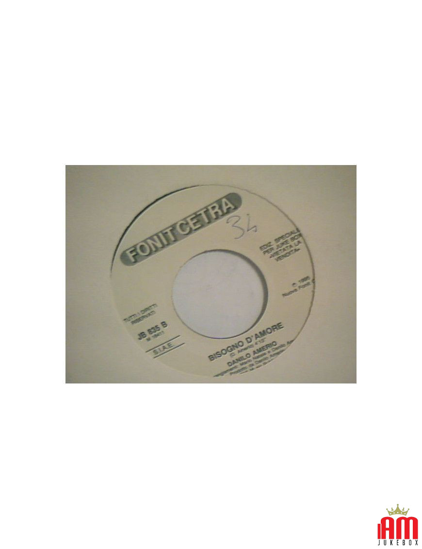 I Want A Woman In Need Of Love [Drupi (2),...] - Vinyl 7", 45 RPM, Jukebox [product.brand] 1 - Shop I'm Jukebox 