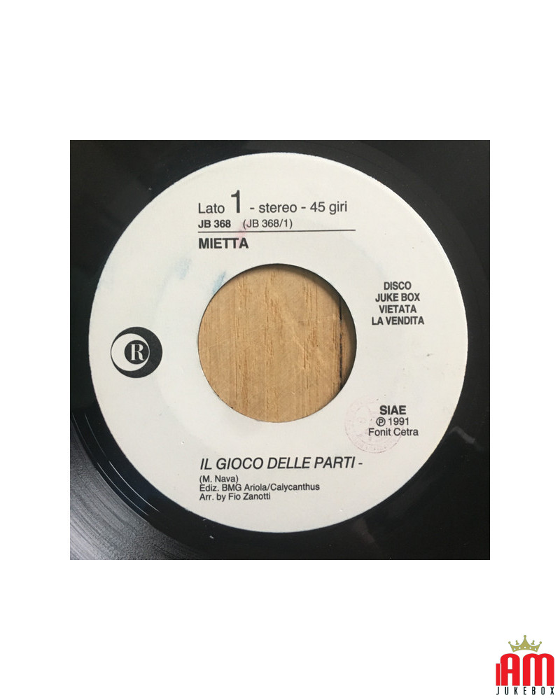 Il Gioco Delle Parti Let's Do It [Mietta,...] - Vinyle 7", 45 RPM, Jukebox [product.brand] 1 - Shop I'm Jukebox 