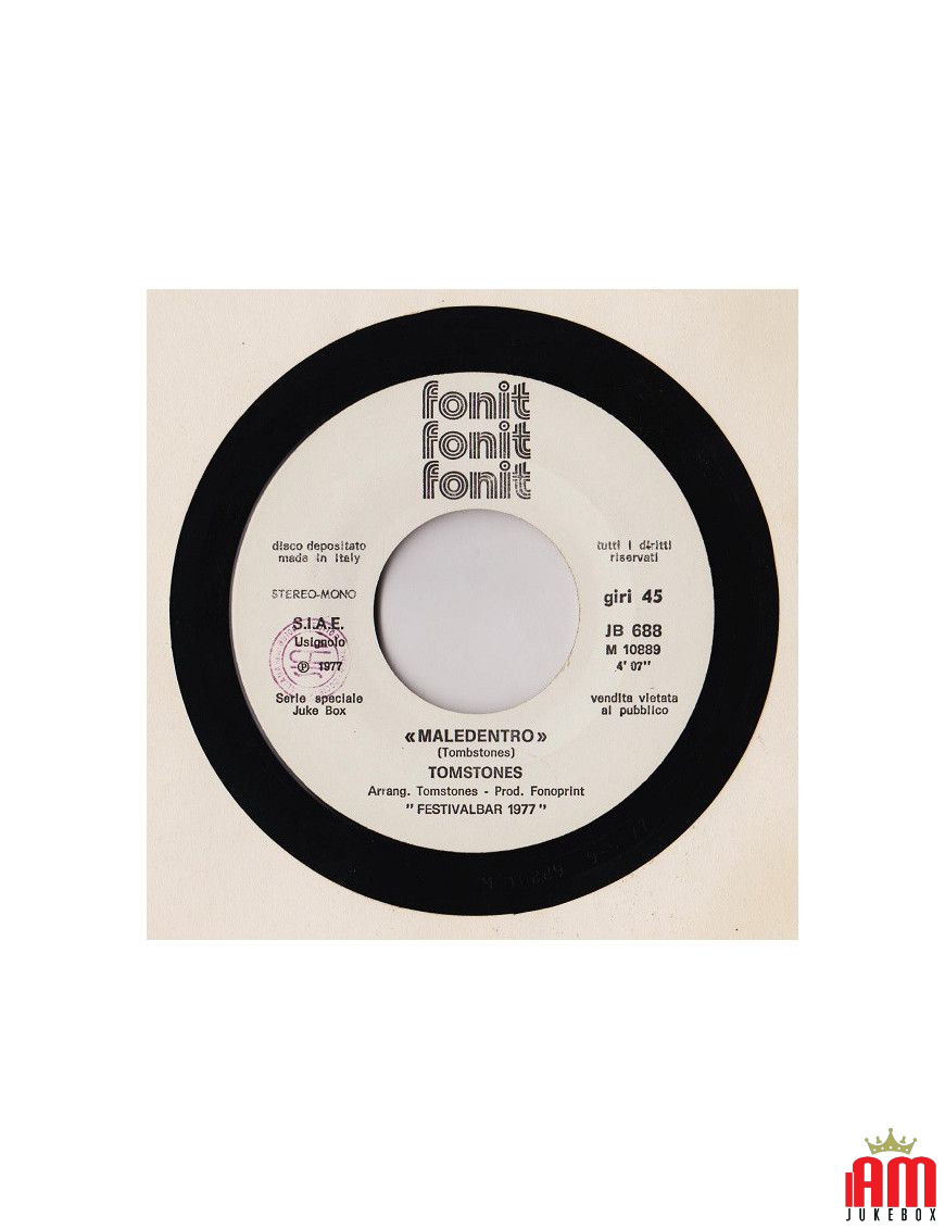 Maledentro Slow Down [I Tombstones,...] - Vinyl 7", 45 RPM, Jukebox [product.brand] 1 - Shop I'm Jukebox 