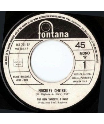 Finchley Central [The New Vaudeville Band] - Vinyle 7", 45 tours, Jukebox, Mono [product.brand] 1 - Shop I'm Jukebox 