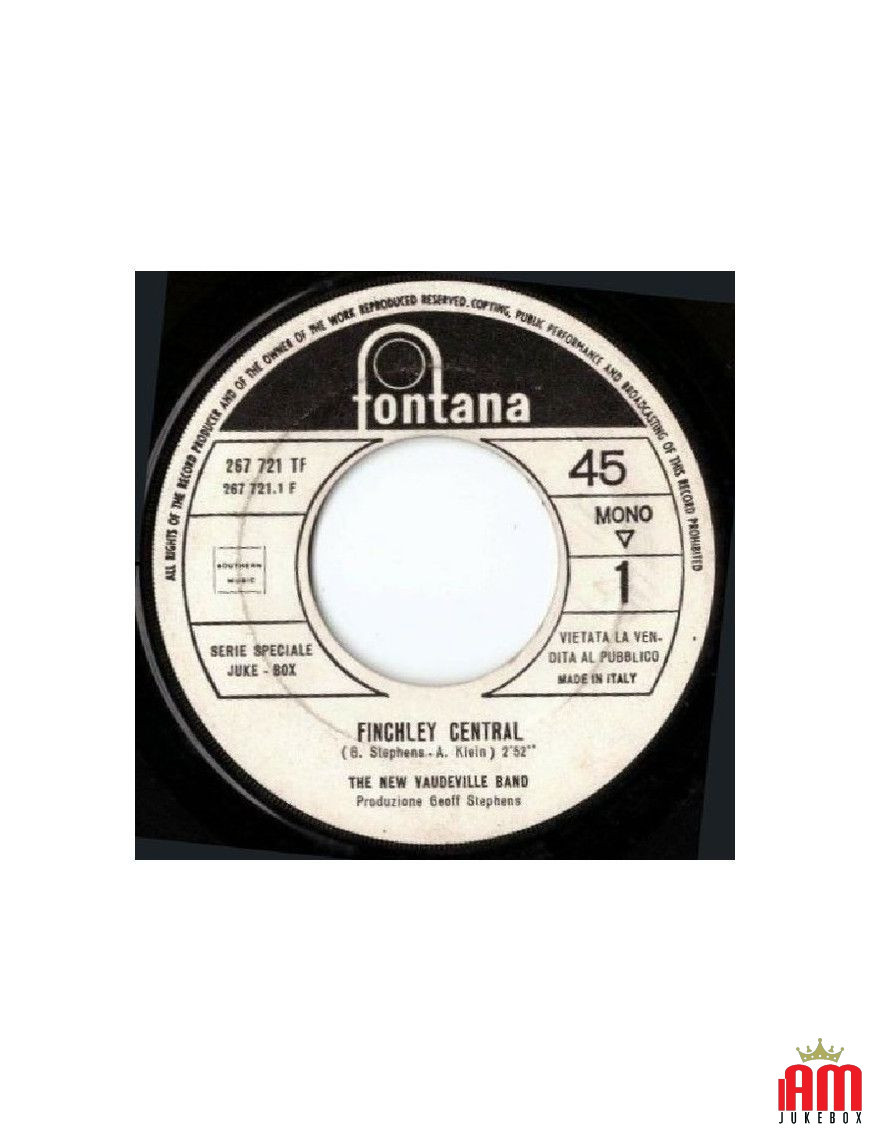 Finchley Central [The New Vaudeville Band] – Vinyl 7", 45 RPM, Jukebox, Mono [product.brand] 1 - Shop I'm Jukebox 