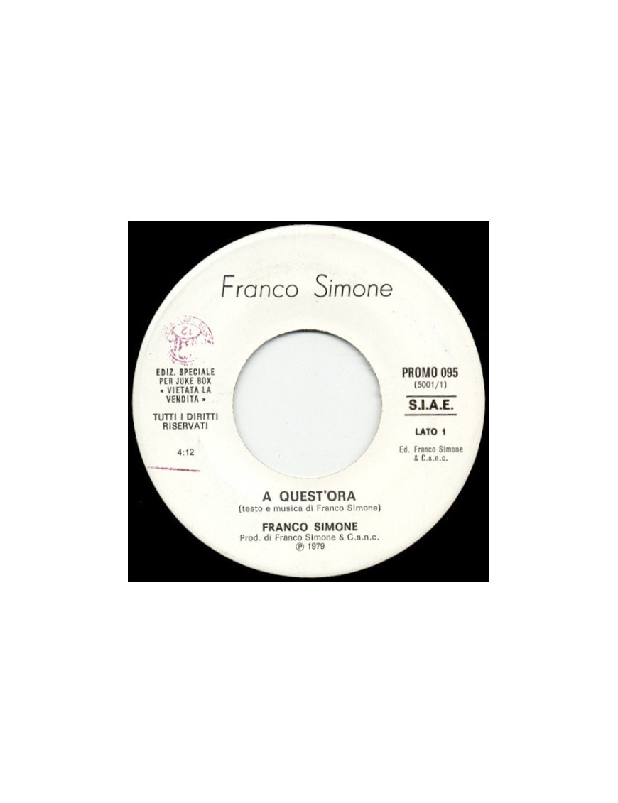 At This Hour Get Up And Boogie [Franco Simone,...] - Vinyl 7", 45 RPM, Jukebox [product.brand] 1 - Shop I'm Jukebox 