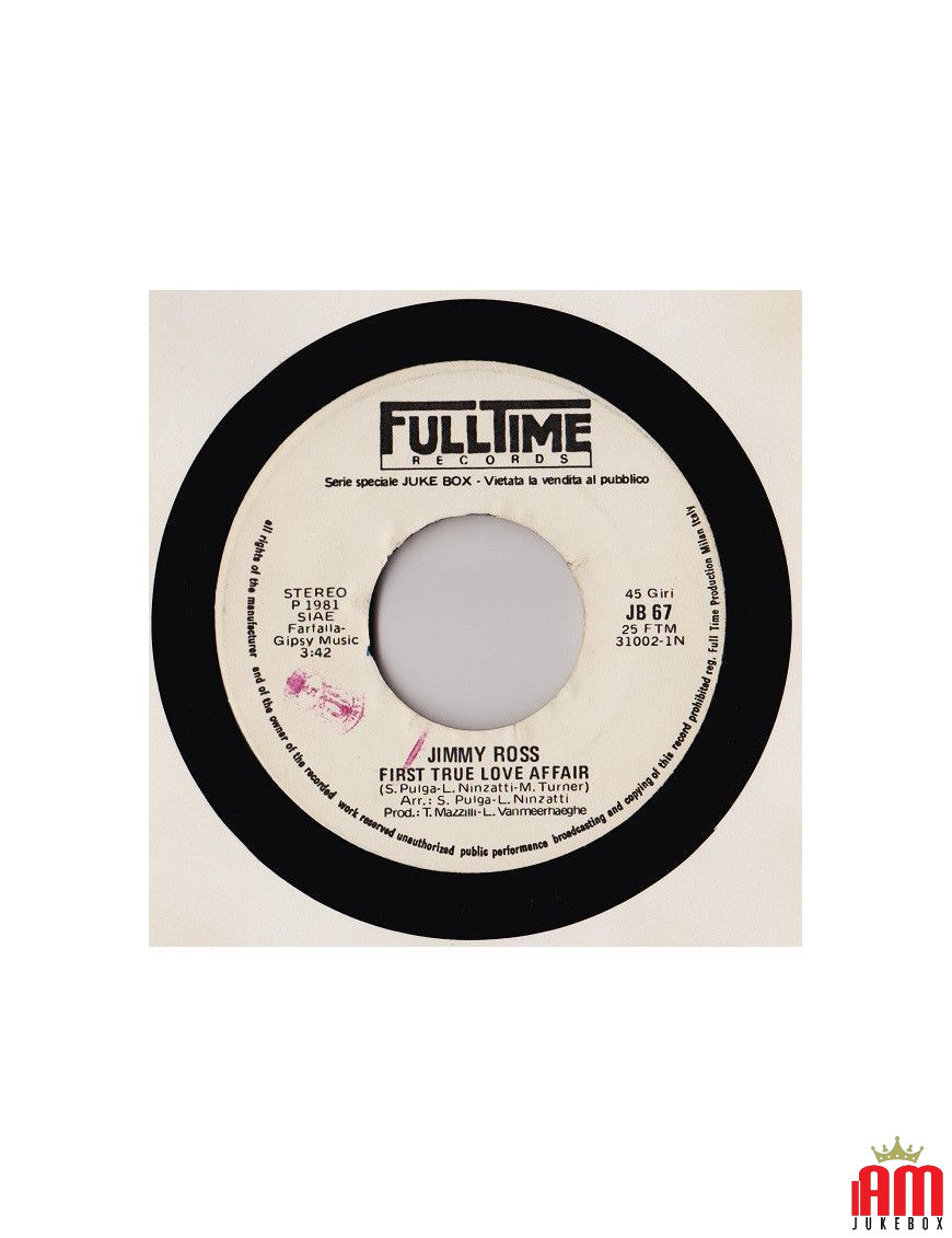 First True Love Affair Funky Be Bop [Jimmy Ross,...] – Vinyl 7", 45 RPM, Jukebox, Stereo [product.brand] 1 - Shop I'm Jukebox 