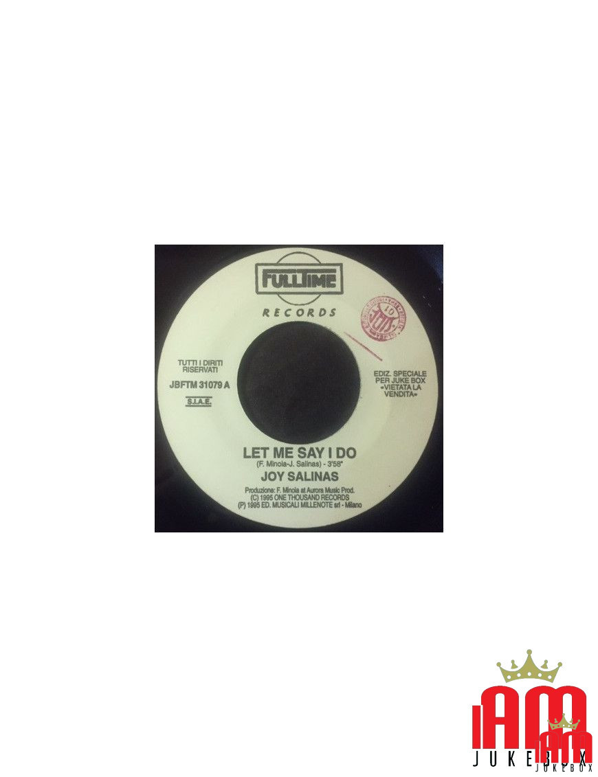 Laisse-moi dire que je fais et refait [Joy Salinas,...] - Vinyl 7", 45 RPM, Jukebox [product.brand] 1 - Shop I'm Jukebox 