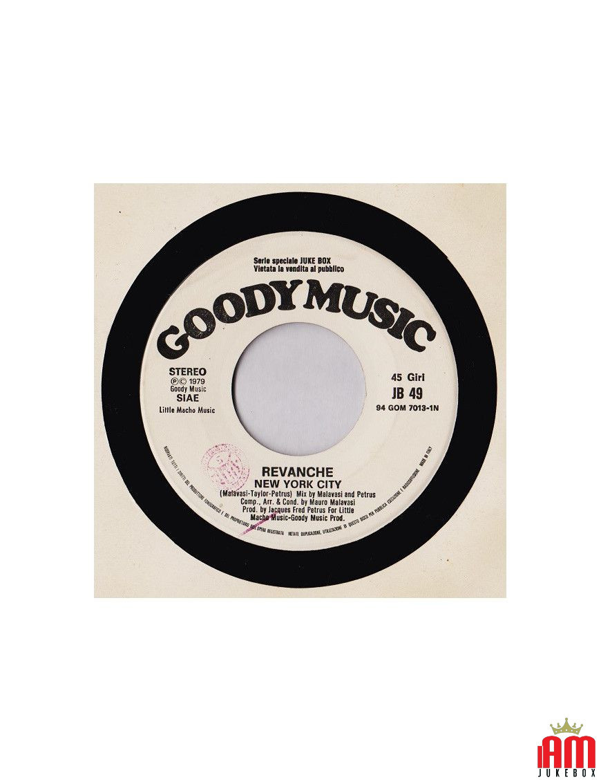 New York City I'm Bad Bad Boy [Revanche,...] - Vinyl 7", 45 RPM, Jukebox [product.brand] 1 - Shop I'm Jukebox 