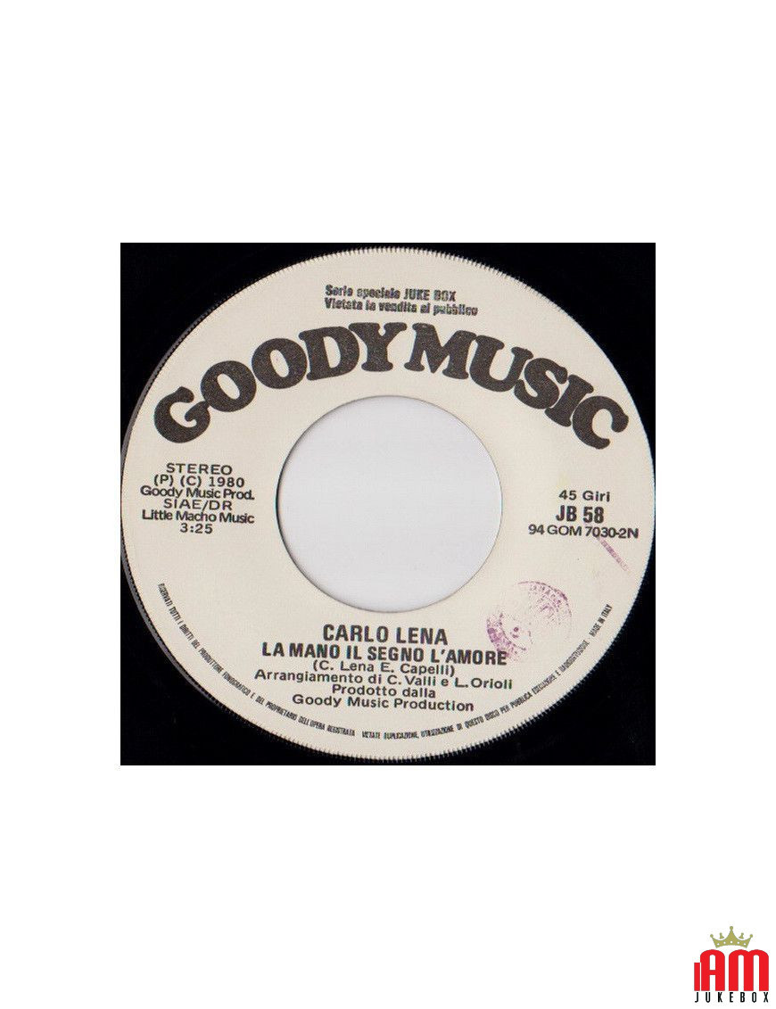 La Main Le Signe Love Russia [Carlo Lena,...] - Vinyl 7", 45 RPM, Jukebox [product.brand] 1 - Shop I'm Jukebox 