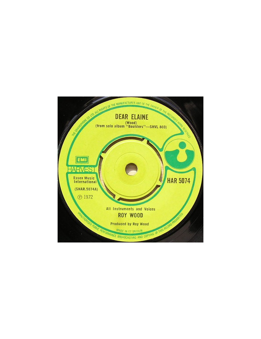 Dear Elaine [Roy Wood] - Vinyl 7", Single, 45 RPM