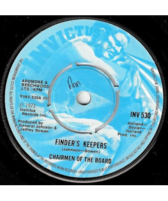 Finder's Keepers [Chairmen Of The Board] - Vinyl 7", Single, 45 RPM