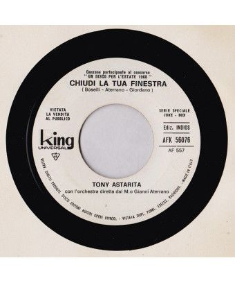 Close Your Window [Tony Astarita] – Vinyl 7", 45 RPM, Jukebox, Mono [product.brand] 1 - Shop I'm Jukebox 