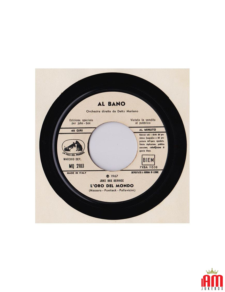 The Gold of the World [Al Bano Carrisi] - Vinyl 7", 45 RPM, Jukebox [product.brand] 1 - Shop I'm Jukebox 