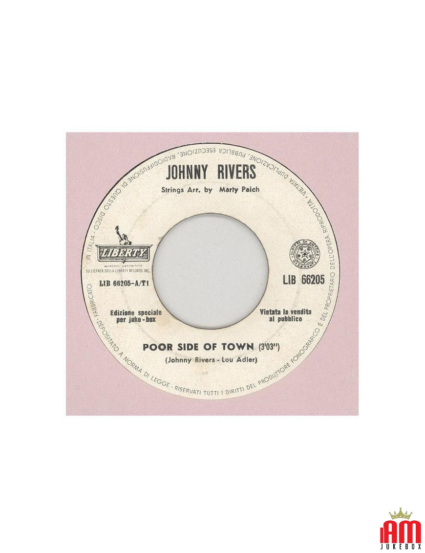 Poor Side Of Town [Johnny Rivers] – Vinyl 7", 45 RPM, Jukebox [product.brand] 1 - Shop I'm Jukebox 