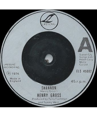 Shannon [Henry Gross] - Vinyle 7", 45 tours, single [product.brand] 1 - Shop I'm Jukebox 